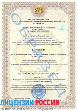 Образец разрешение Краснознаменск Сертификат ISO 50001